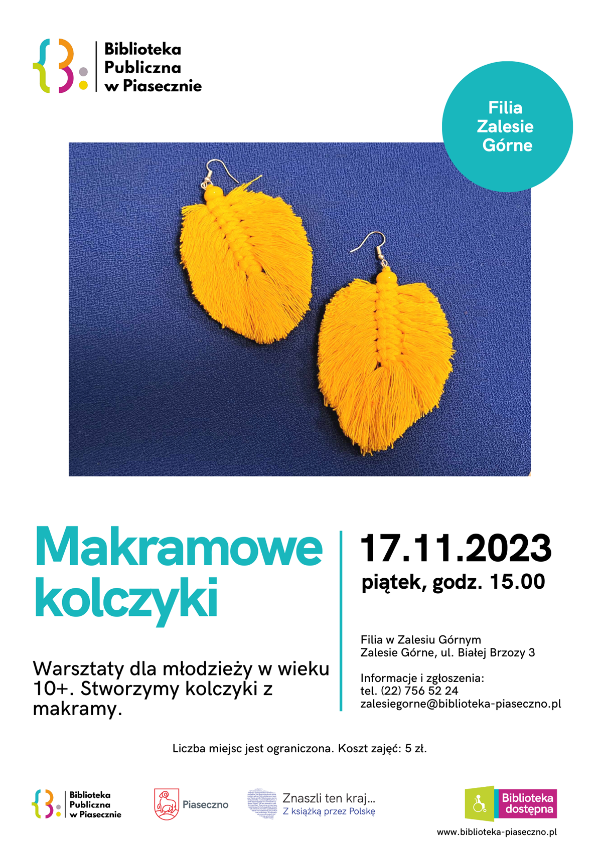 plakat makramowe kolczyki