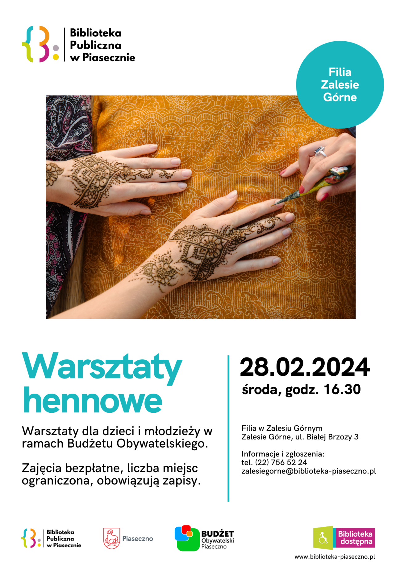 plakat Warsztaty hennowe